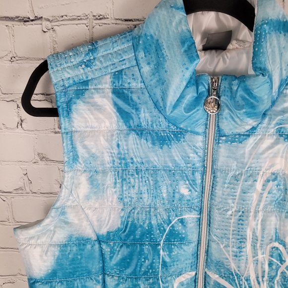 DOLCEZZA | floral design puffer vest gilet - Picture 2 of 8